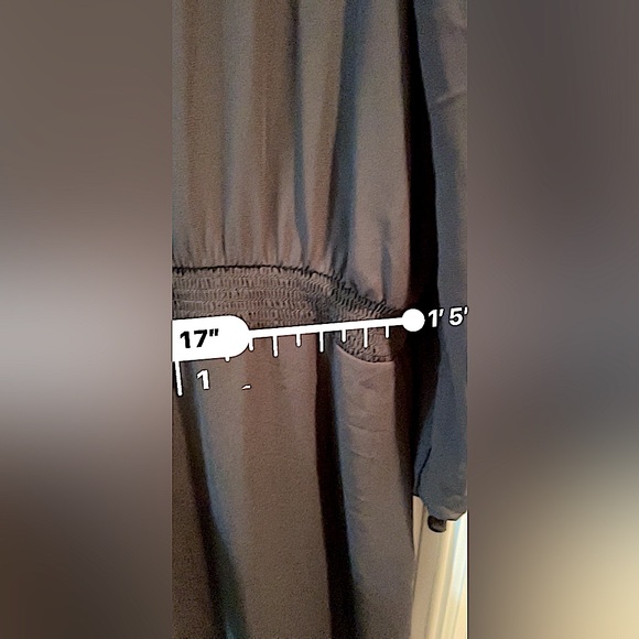 Tiered Black Chiffon Dress like new condition - Picture 7 of 10